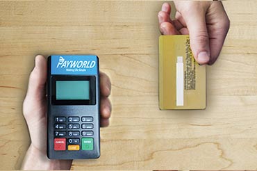 Mini ATM device at Payworld outlet